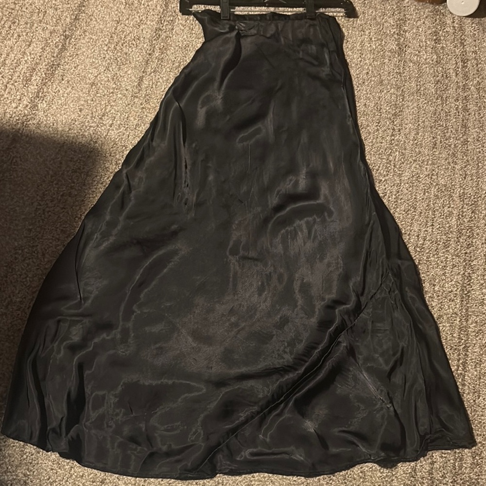 Urban Outfitters Black Maxi A-Line Wrap Skirt